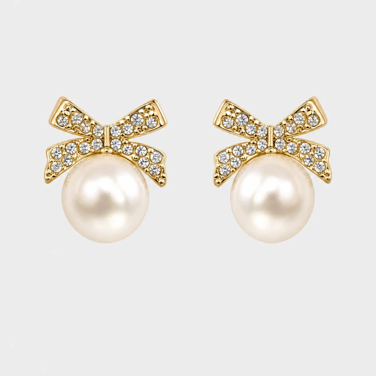 Pearl Étoile Anti-Tarnish Bow Earrings