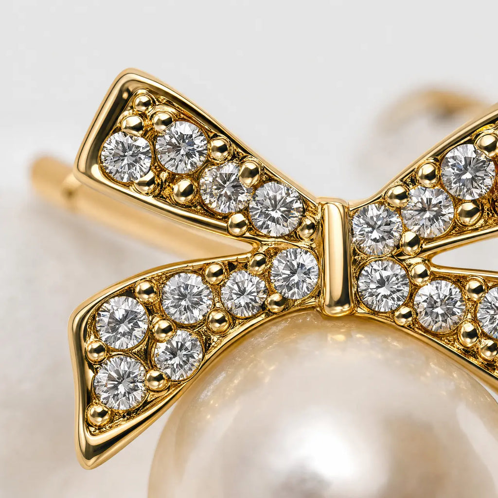 Pearl Étoile Anti-Tarnish Bow Earrings
