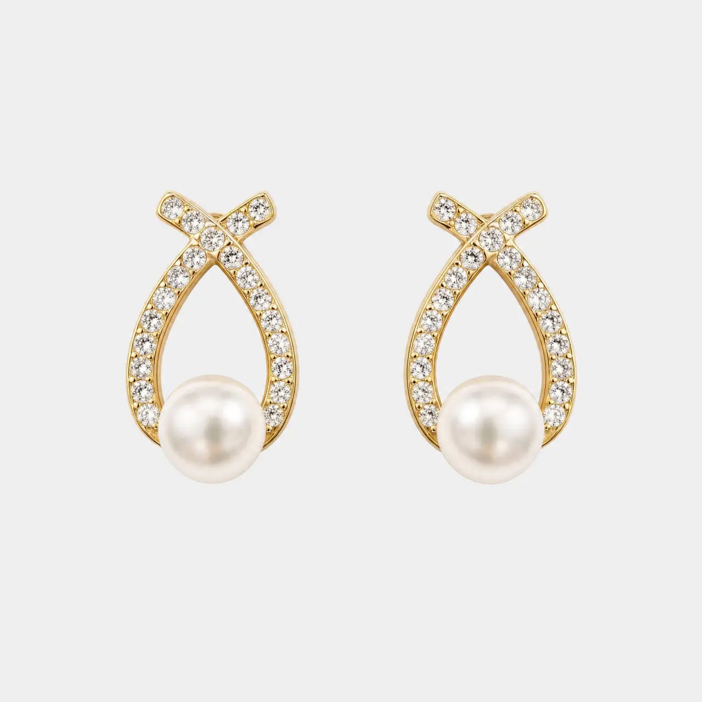 Eleganza Anti-Tarnish Pearl Drop Earrings