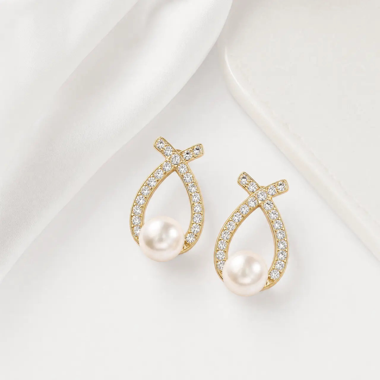Eleganza Anti-Tarnish Pearl Drop Earrings