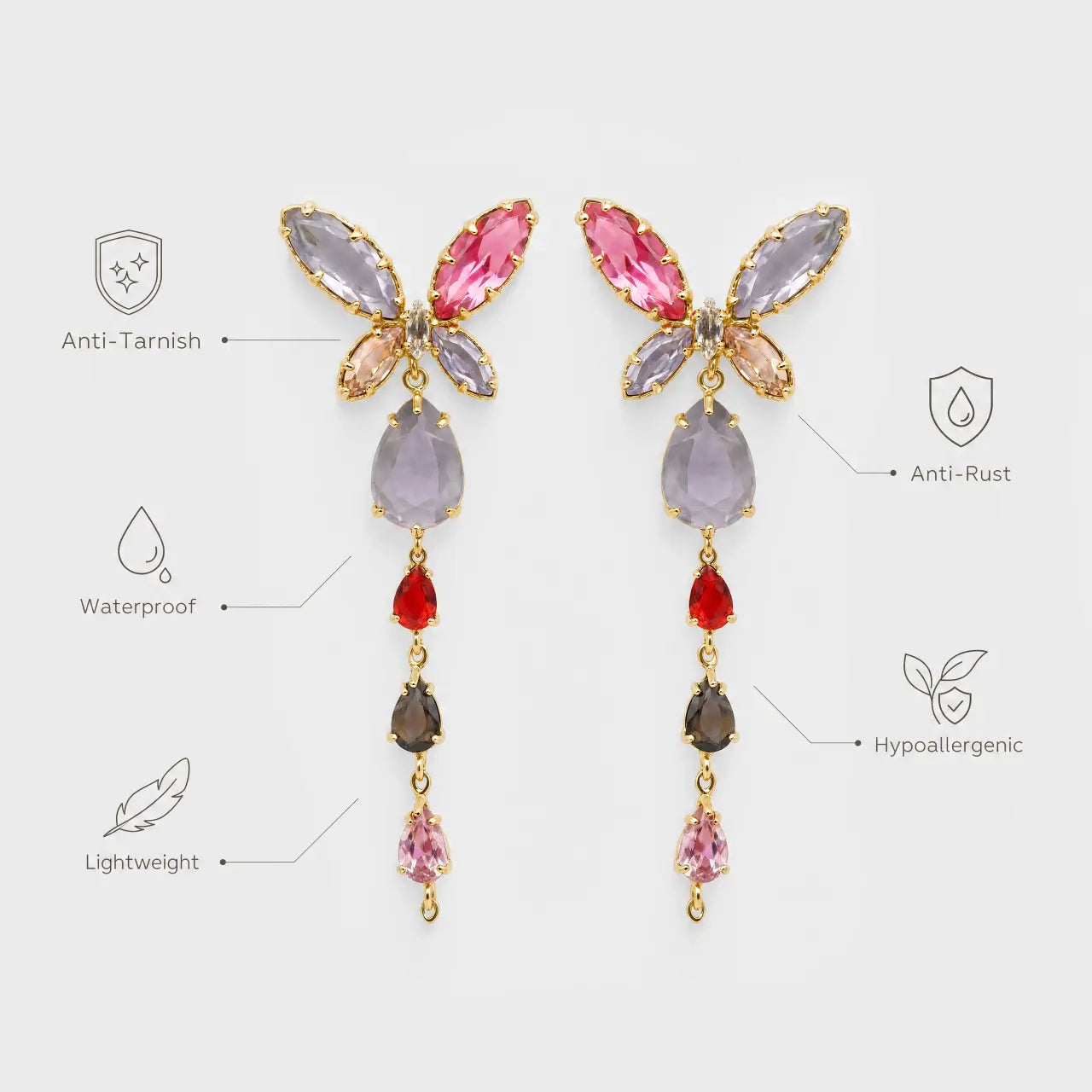 Flutter Luxe Drop Earrings