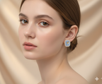 Blue Enamel - Earring