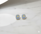 Blue Enamel - Earring