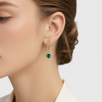 Emerald Heart Anti-Tarnish Crystal Earrings