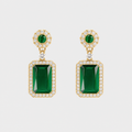 Emerald Royale Anti-Tarnish Statement Earrings