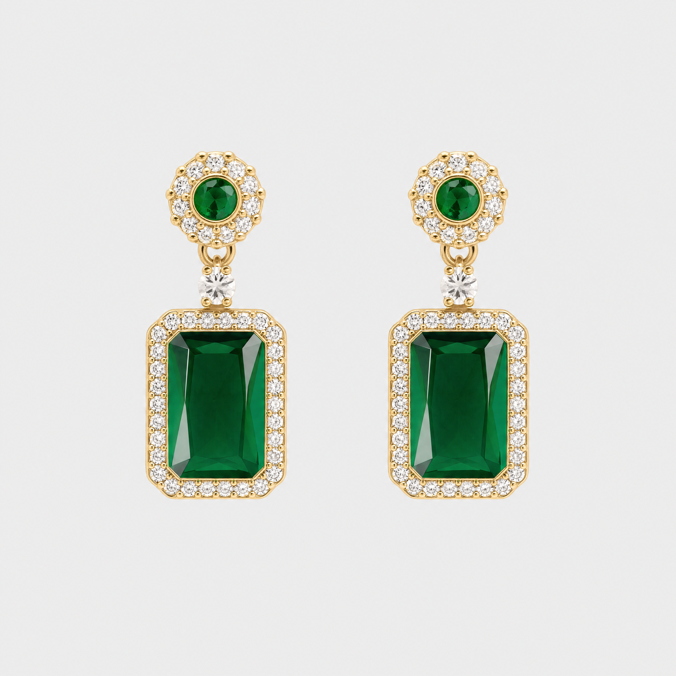 Emerald Royale Anti-Tarnish Statement Earrings