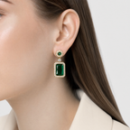 Emerald Royale Anti-Tarnish Statement Earrings
