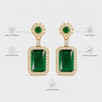 Emerald Royale Anti-Tarnish Statement Earrings