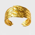 Aurelia Leaf Anti-Tarnish Gold Cuff Bracelet