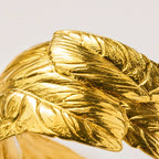 Aurelia Leaf Anti-Tarnish Gold Cuff Bracelet