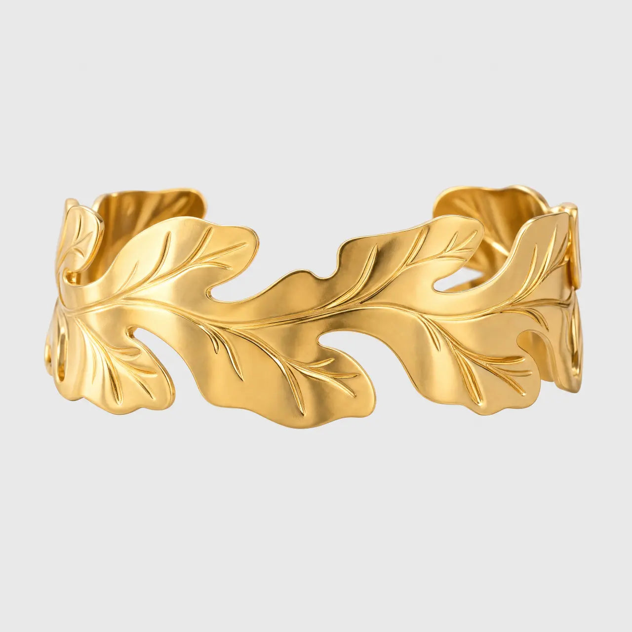 Aurelia Vine Anti-Tarnish Gold Cuff Bracelet