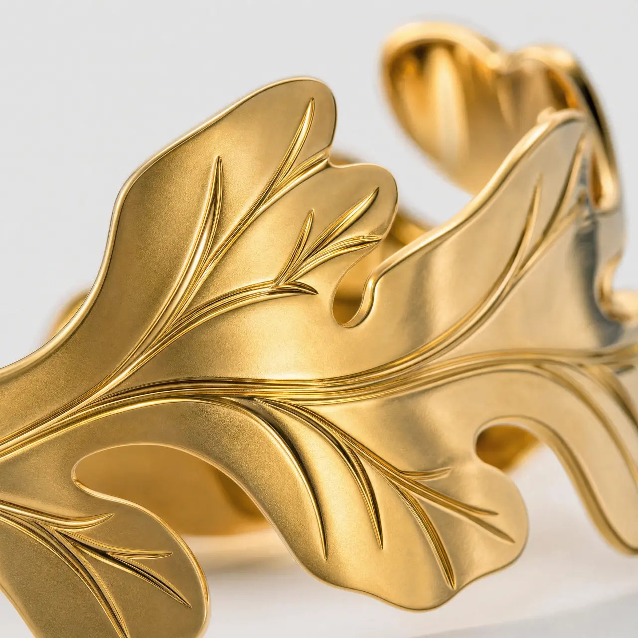 Aurelia Vine Anti-Tarnish Gold Cuff Bracelet