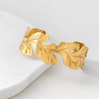 Aurelia Vine Anti-Tarnish Gold Cuff Bracelet