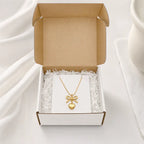 Amora Bow Heart Necklace