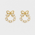 Celeste Bow Anti-Tarnish Pearl Earrings