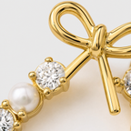 Celeste Bow Anti-Tarnish Pearl Earrings