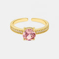 Pink Crystal Adjustable Ring