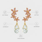 Sakura Crystal Drop Earrings