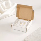 Snowflake Butterfly Pearl Earrings