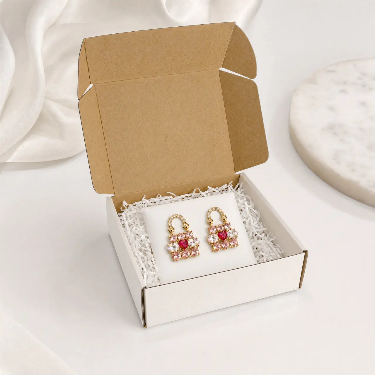 Sweetheart Lock Earrings