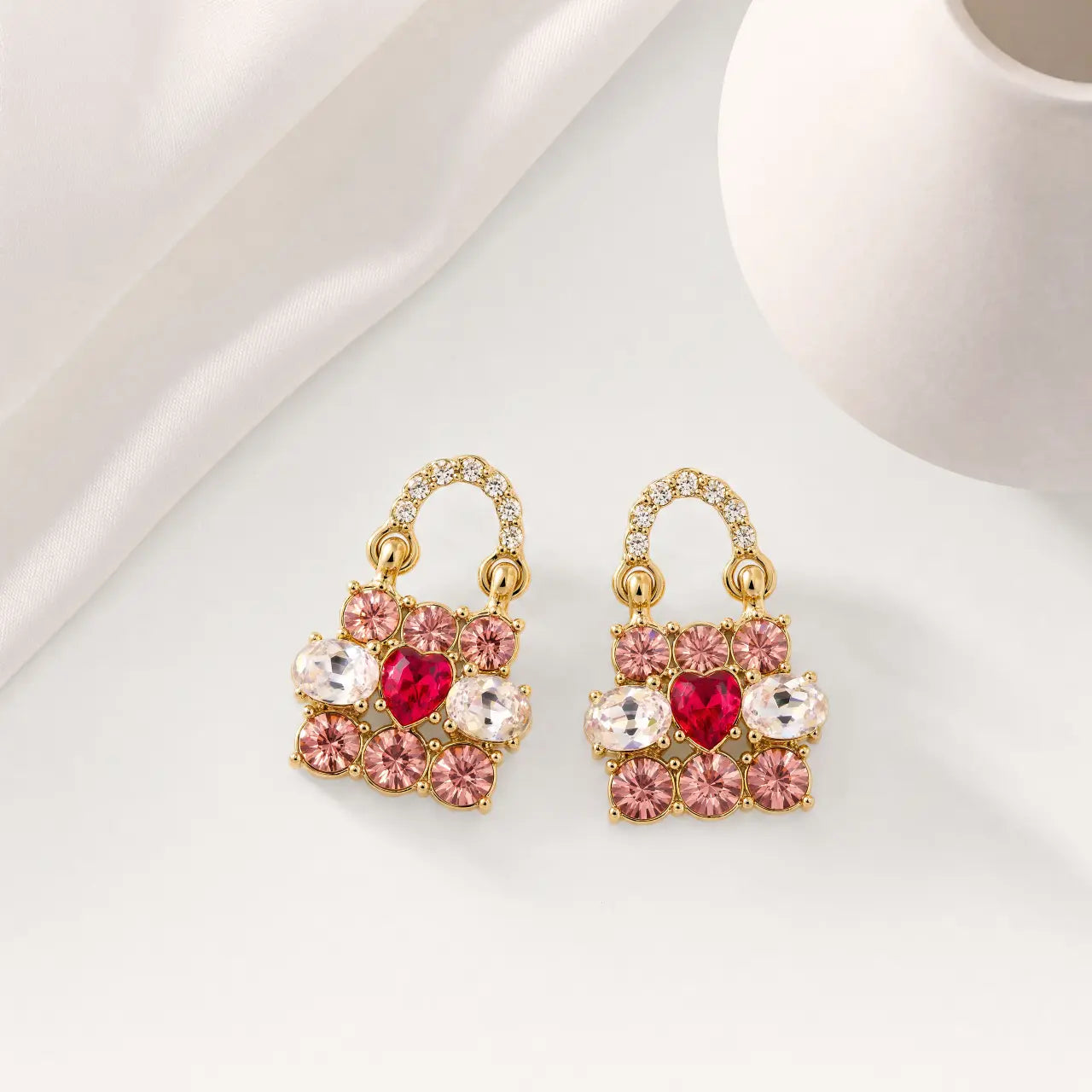 Sweetheart Lock Earrings