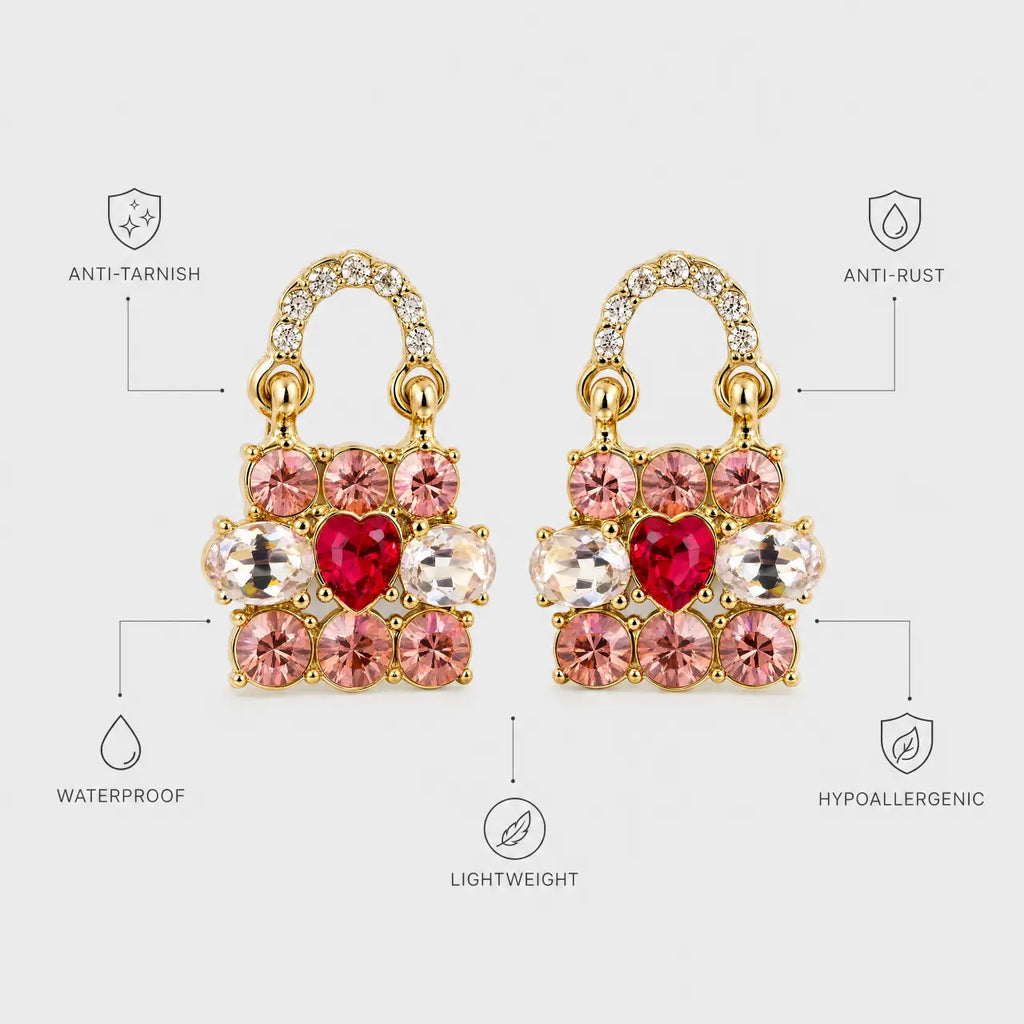 Sweetheart Lock Earrings