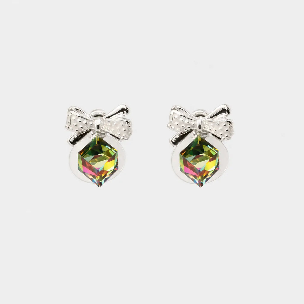 Prism Bow Anti-Tarnish Crystal Earrings