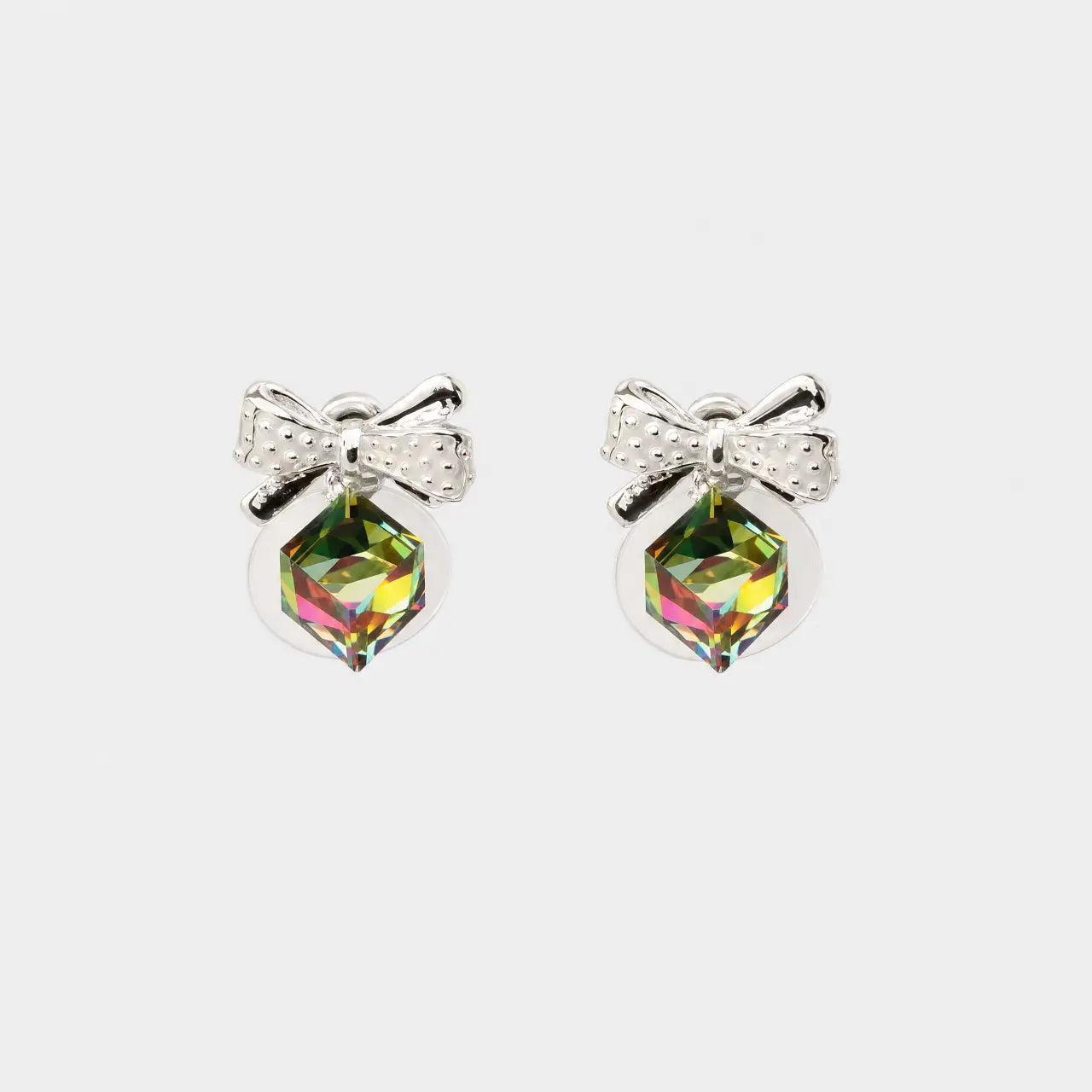 Prism Bow Anti-Tarnish Crystal Earrings