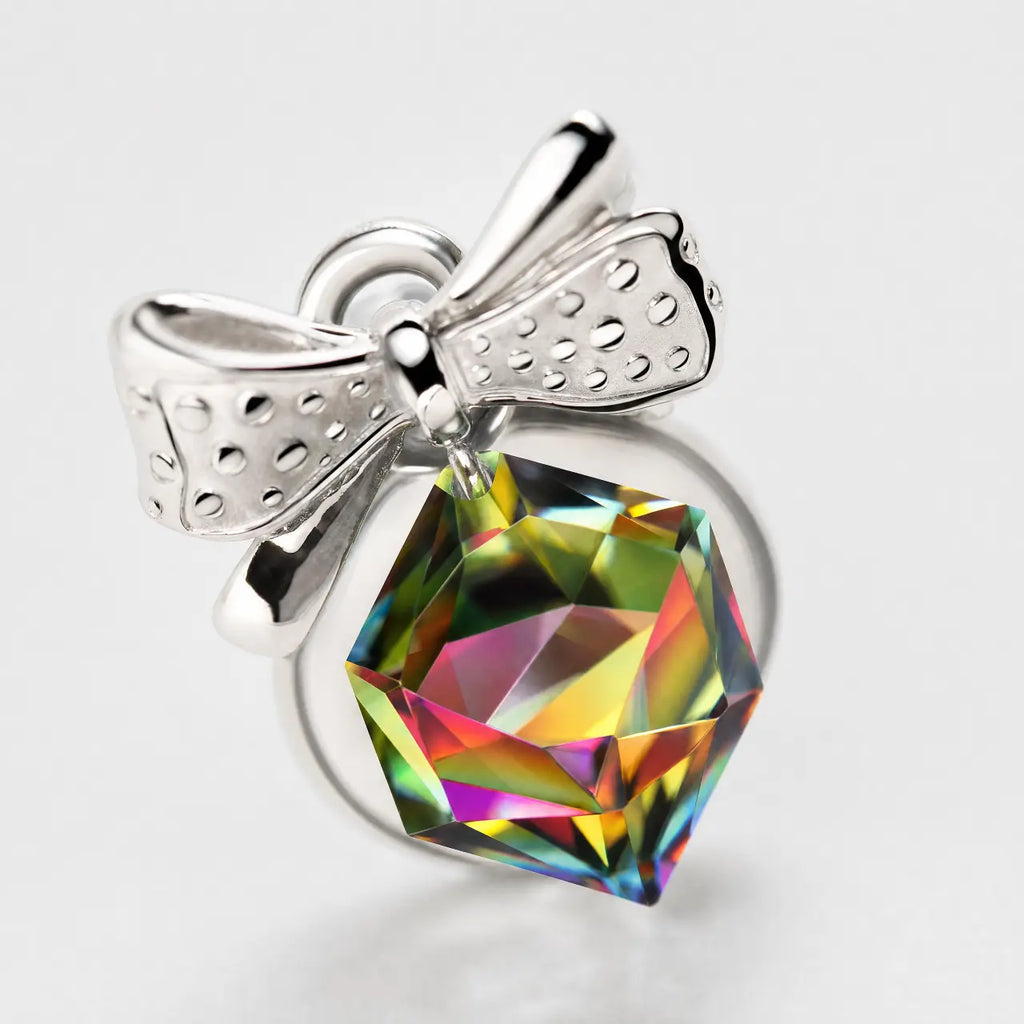 Prism Bow Anti-Tarnish Crystal Earrings