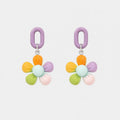 Pastel Bloom Anti-Tarnish Flower Drop Earrings