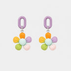Pastel Bloom Anti-Tarnish Flower Drop Earrings