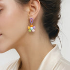 Pastel Bloom Anti-Tarnish Flower Drop Earrings