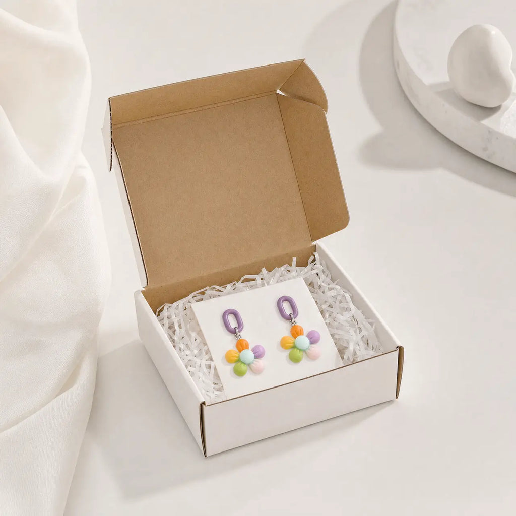 Pastel Bloom Anti-Tarnish Flower Drop Earrings
