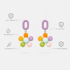 Pastel Bloom Anti-Tarnish Flower Drop Earrings