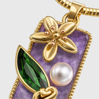 Violet Bloom Gold Necklace