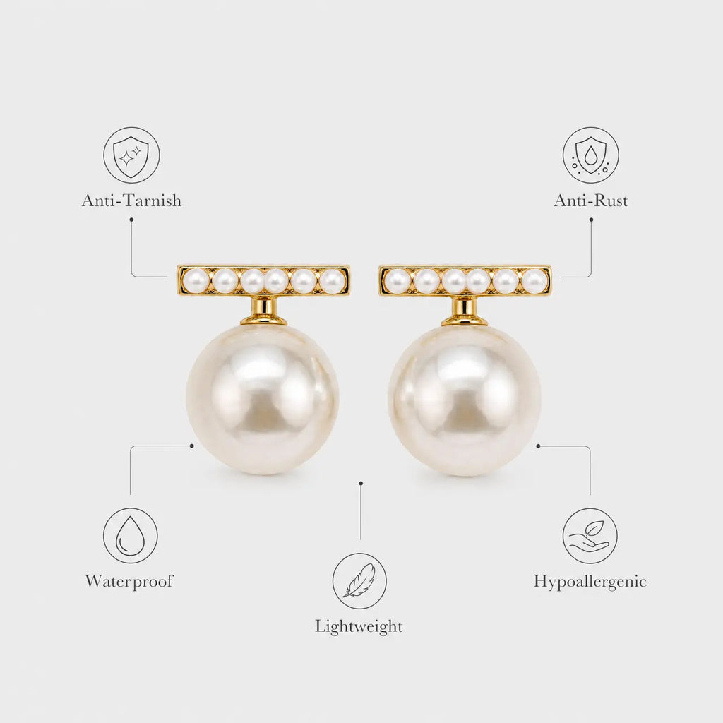 Élan Anti-Tarnish Pearl Drop Earrings
