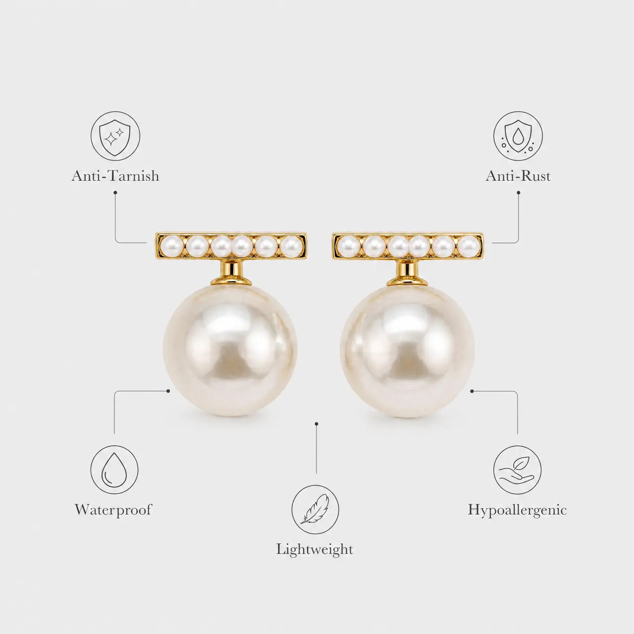 Élan Anti-Tarnish Pearl Drop Earrings