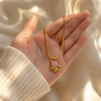 Floral Charm Pendant Necklace
