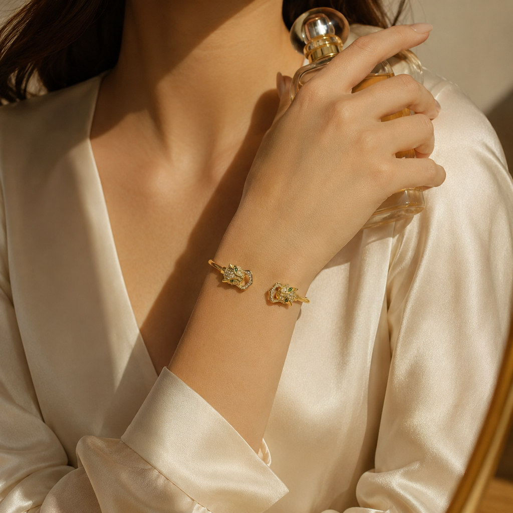 Panther Open Cuff Bracelet