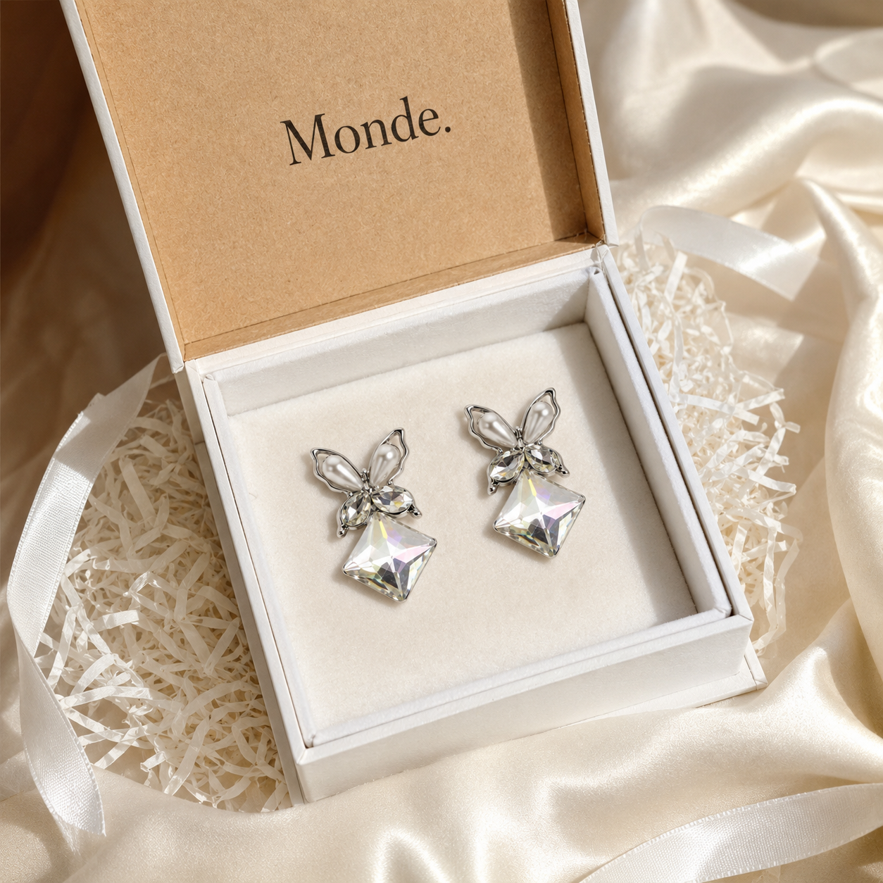 Crystal Butterfly Earrings