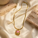 Floral Charm Pendant Necklace
