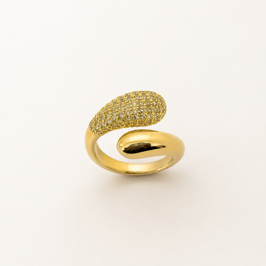 Crystal Wrap Adjustable Ring