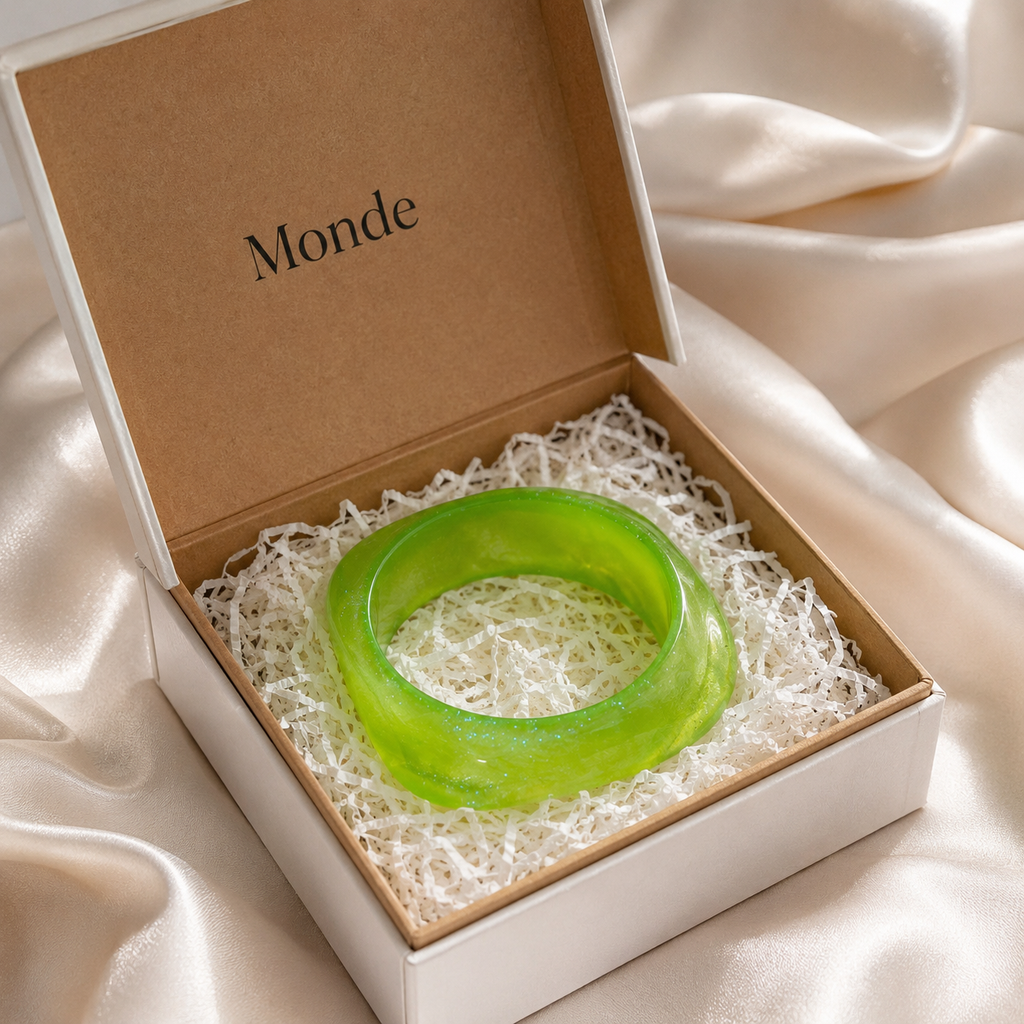 Glossy Green Statement Bangle
