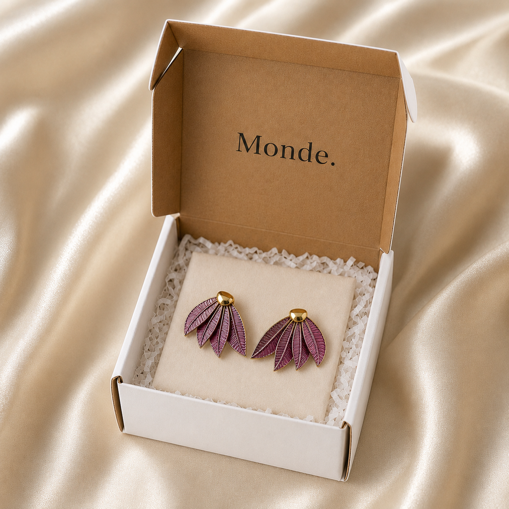 Korean Leaf Stud Earrings