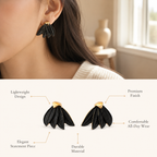 Black Leaf Earrings
