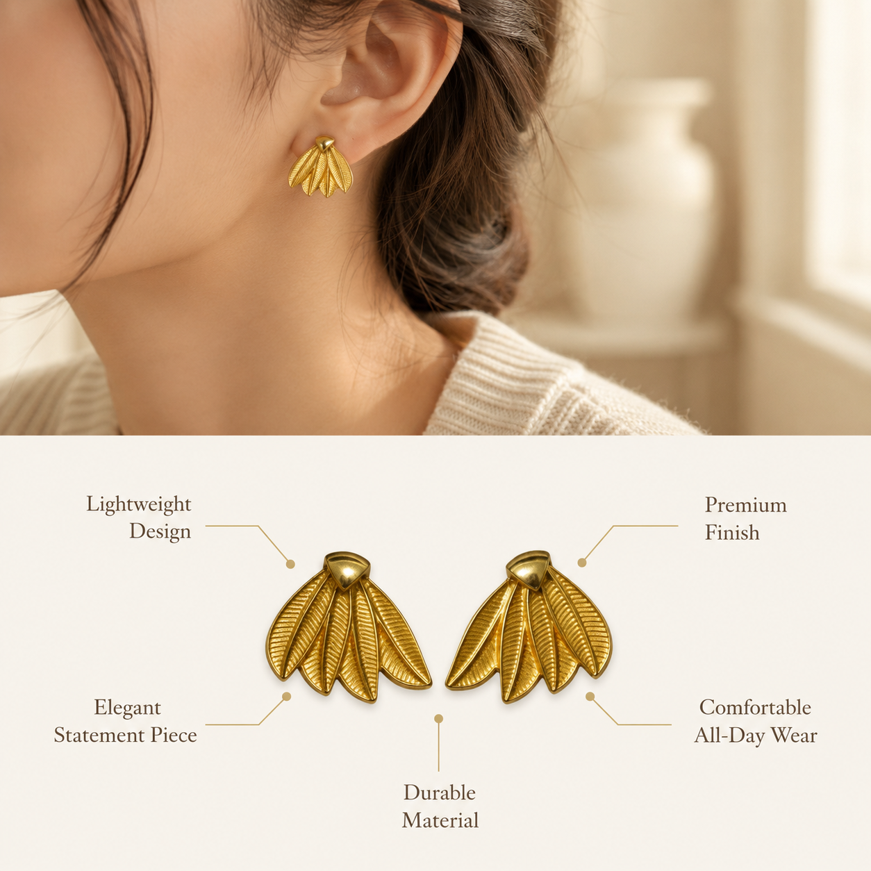 Elegant Leaf Earrings