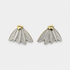 Silver Leaf Stud Earrings