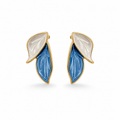 Enamel Leaf Earrings