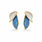 Enamel Leaf Earrings
