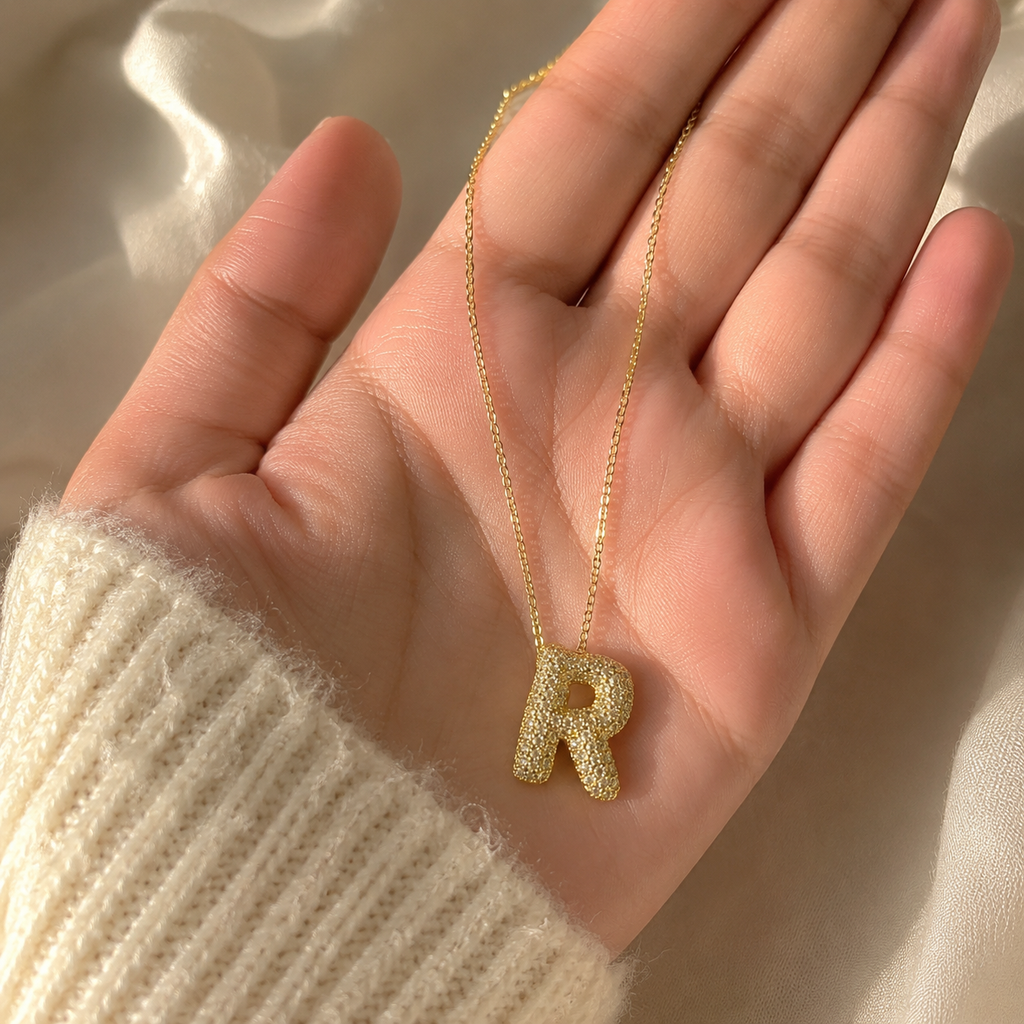 Initial R Necklace